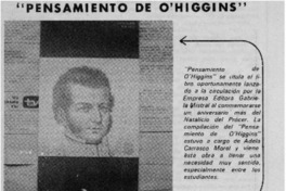 Pensamiento de O'Higgins".