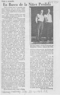 En busca de la niñez perdida