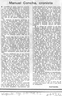 Manuel Concha, cronista