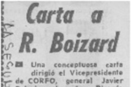 Carta a R. Boizard