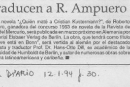 Traducen a R. Ampuero.