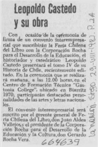 Leopoldo Castedo y su obra.