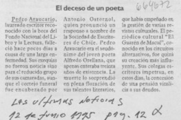 El deceso de un poeta.