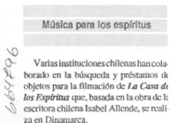 Música para los espíritus.
