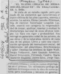 El teatro chileno de mediados del siglo XX