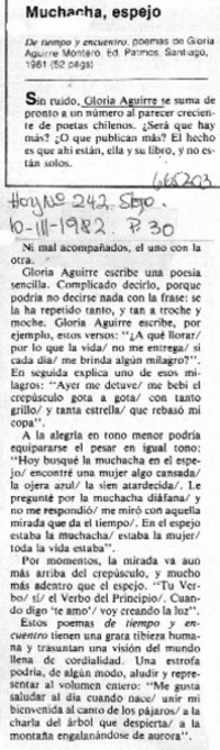 Muchacha, espejo.  [artículo]