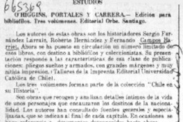 O'Higgins, Portales y Carrera.  [artículo]