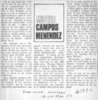 Mister Campos Menéndez.  [artículo]