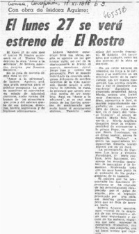 El Lunes 27 se verá estreno de El Rostro.