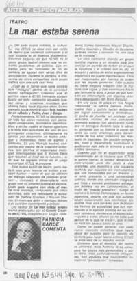 La mar estaba serena