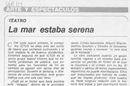 La mar estaba serena