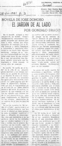 El jardín de al lado  [artículo] Gonzalo Drago.