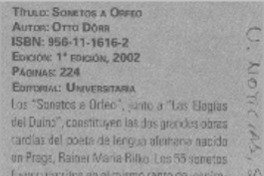 Sonetos y orfeo.