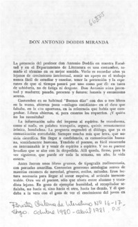 Don Antonio Doddis Miranda