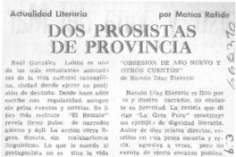 Dos prosistas de provincia