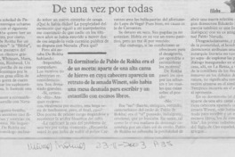 De una vez por todas