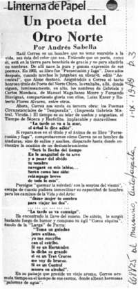 Un Poeta del norte  [artículo] Andrés Sabella.
