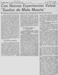 Con nuevas experiencias volvió "Sueños de mala muerte".