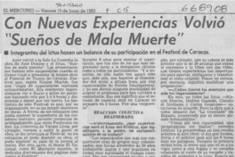 Con nuevas experiencias volvió "Sueños de mala muerte".