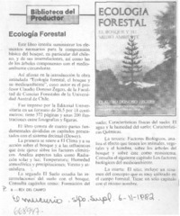 Ecología forestal.