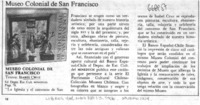 Museo colonial de San Francisco.  [artículo]