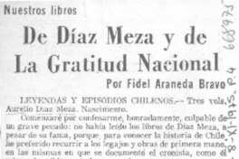 De Díaz Meza y de la gratitud nacional