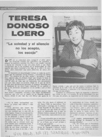 "La soledad y el silencio no los acepto, los escojo" : [entrevista]