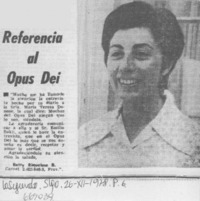 Referencia al Opus Dei