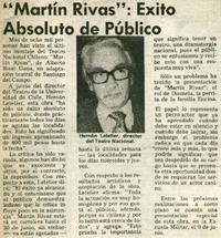 Martin Rivas": éxito absoluto de público