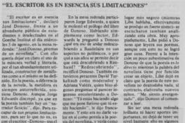 El escritor es en esencia sus limitaciones".