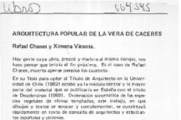 Arquitectura popular de la vera de Cáceres.