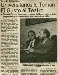 Universitarios le toman el gusto al teatro.