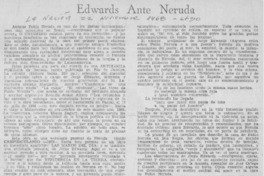 Edwards ante Neruda