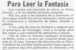 Para leer la fantasía.