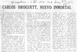 Carlos Droguett, nuevo inmortal