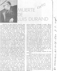 Muerte de Luis Durand
