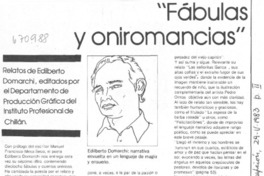 Fábulas y oniromancias