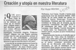 Creación y utopía en nuestra literatura