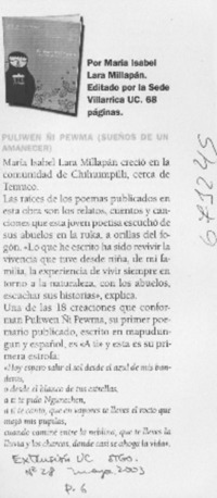 Puliwen ño pewma (sueños de un amanecer).