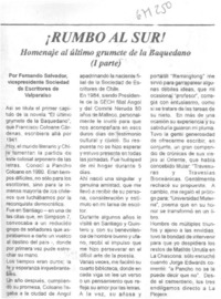 Rumbo al sur! homenaje al último grumete de la Baquedano (I parte)