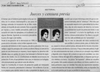 Jueces y censura previa.