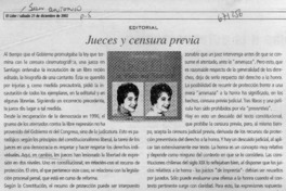 Jueces y censura previa.