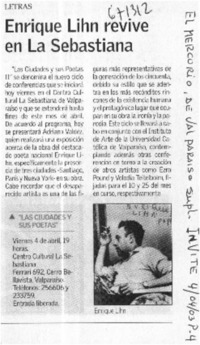 Enrique Lihn revive en La Sebastiana.