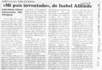 Mi país inventado", de Isabel Allende.