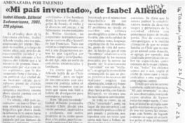 Mi país inventado", de Isabel Allende.