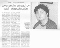 Jóven escritor entrega hoy su primera publicación.