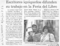 Escritores iquiqueños difunden su trabajo en la Feria del Libro.