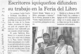 Escritores iquiqueños difunden su trabajo en la Feria del Libro.