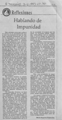 Hablando de impunidad