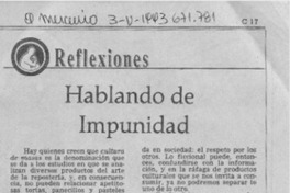 Hablando de impunidad